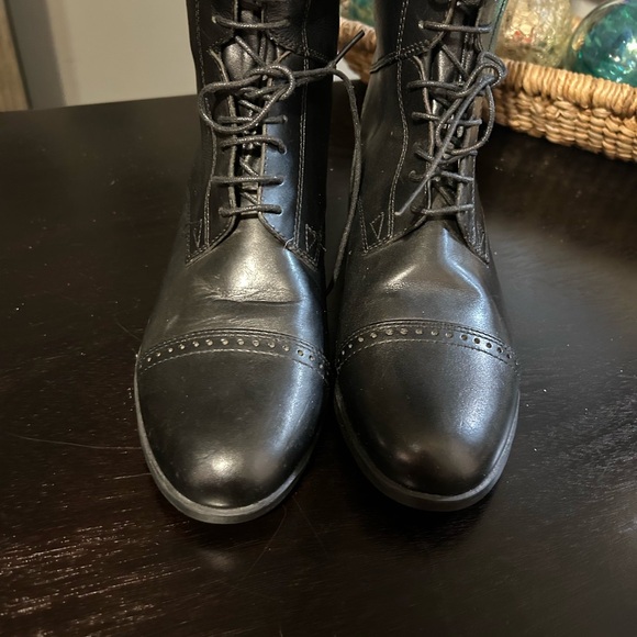 Ariat Black Leather Heritage Contour Field Tall Slim calf Riding Boot size 6.5 - Picture 7 of 13